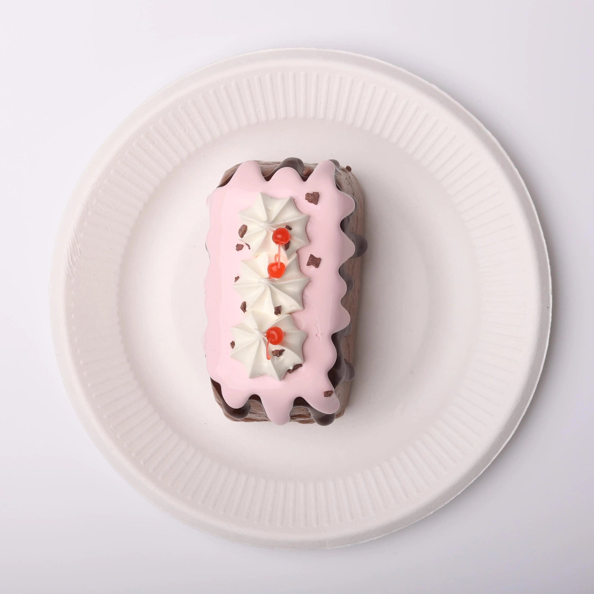 CREAMY TREE Chocolate Sauce Basque Cake Squishy Toy