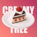 CREAMY TREE Chocolate Strawberry Cake Slice Squishy Toy
