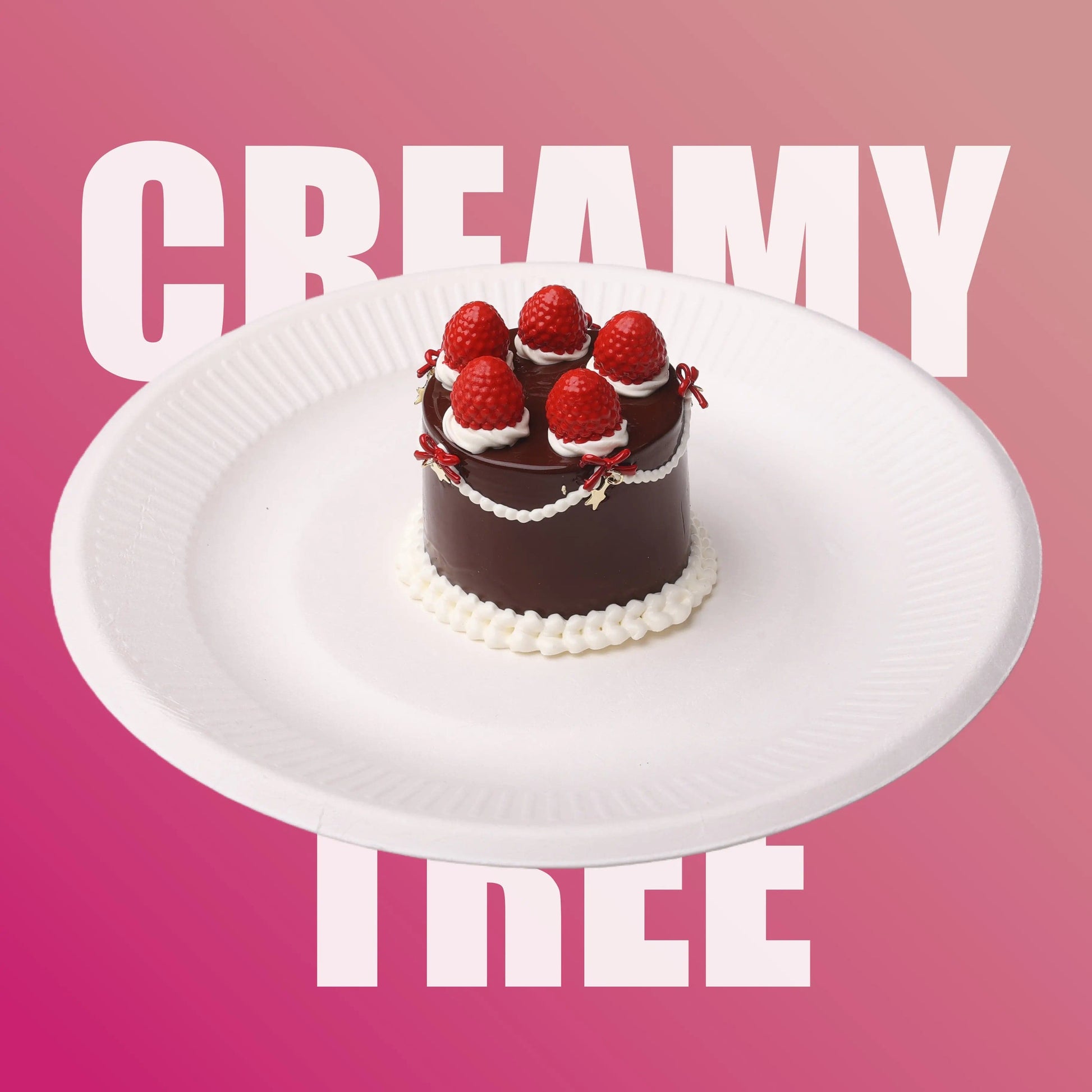 CREAMY TREE Chocolate Strawberry Mini Cake Squishy Toy