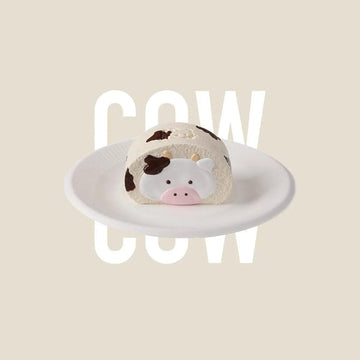 CREAMY TREE Cow Swiss Roll Squishy Toy