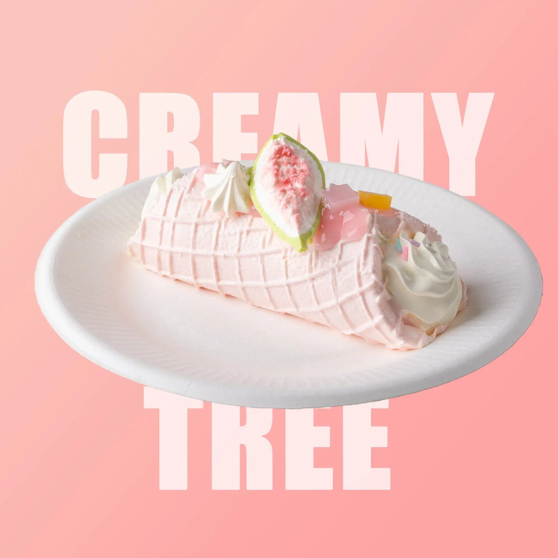 CREAMY TREE Fig Cream Pop Roll Squishy Toy