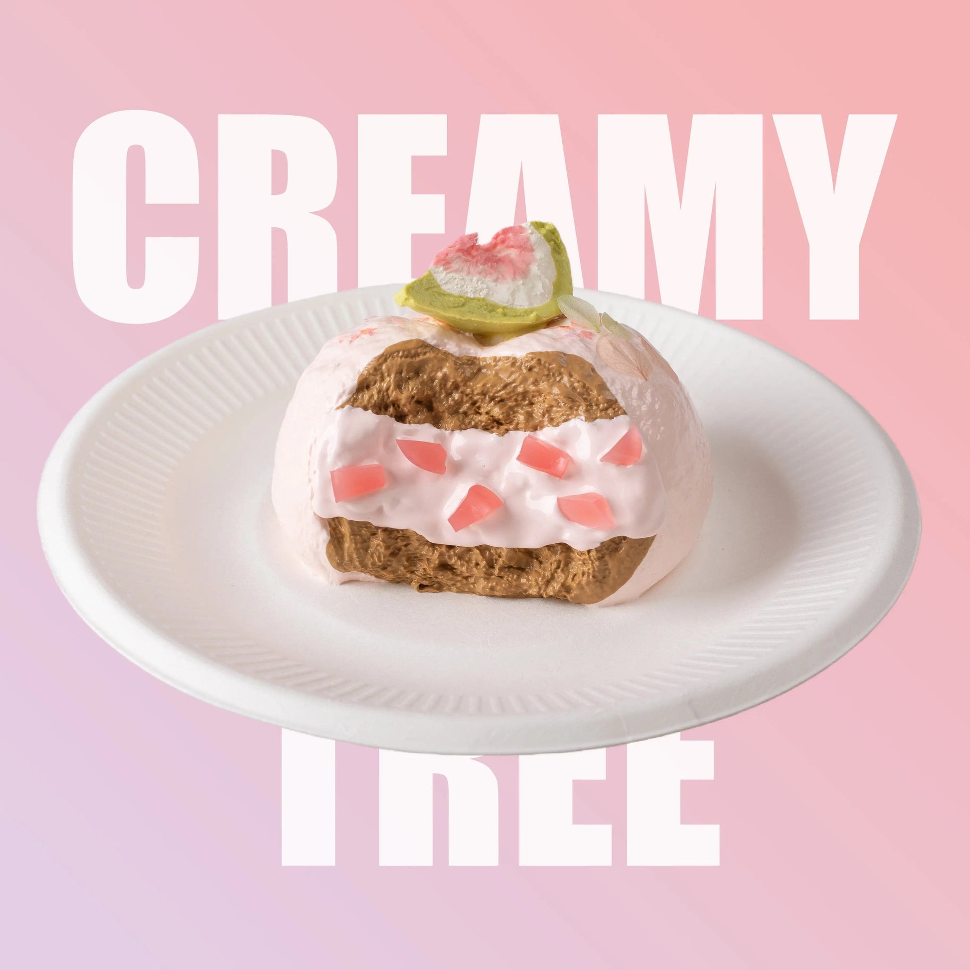 CREAMY TREE Fig Cream Puff Squishy Toy