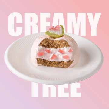 CREAMY TREE Fig Cream Puff Squishy Toy