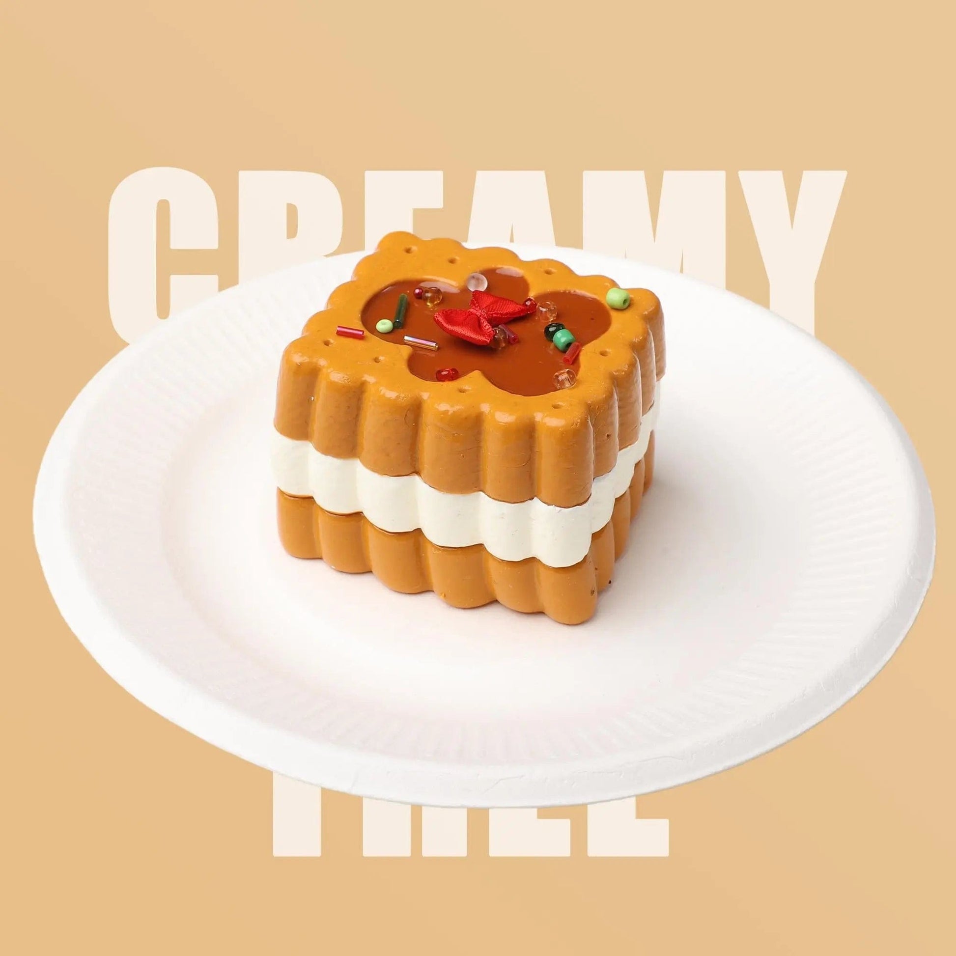 CREAMY TREE Gingerbread Man Hollow Cookies Squishy Toy