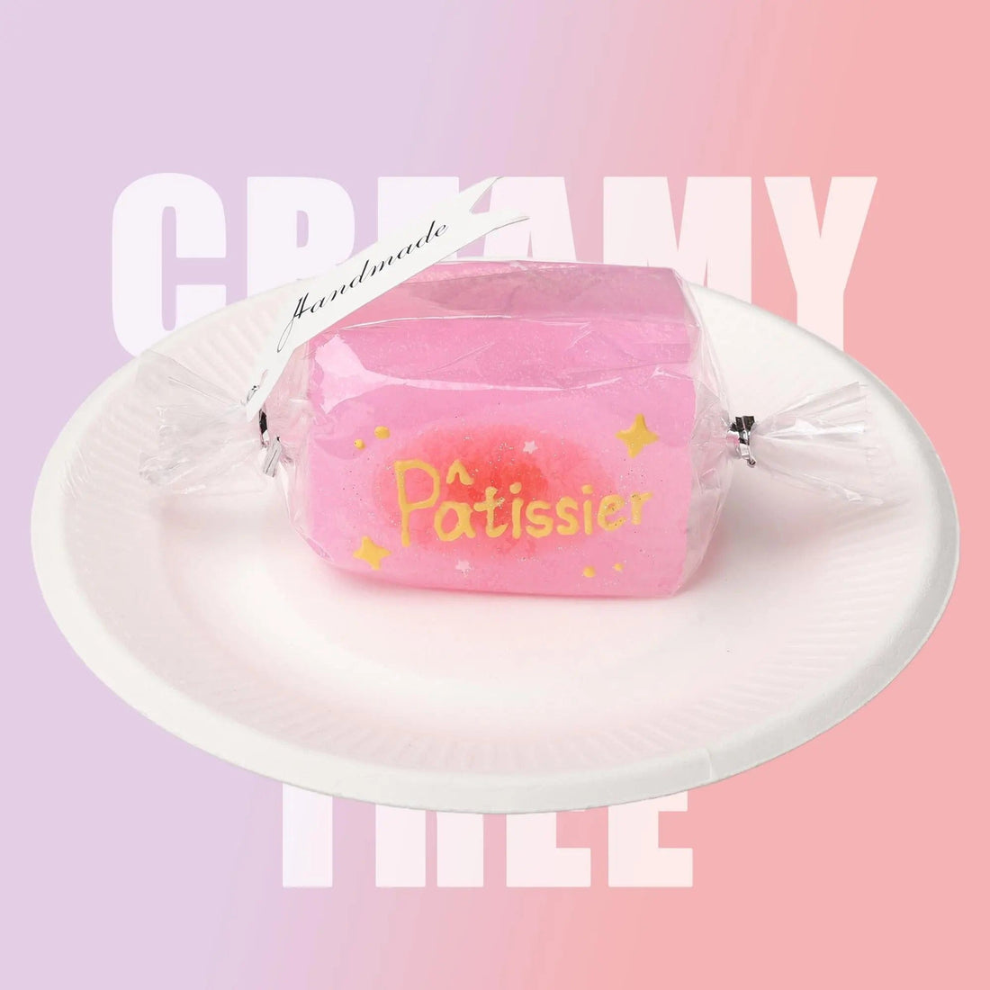 CREAMY TREE Hand-Painted Pink Candy Squishy Toy