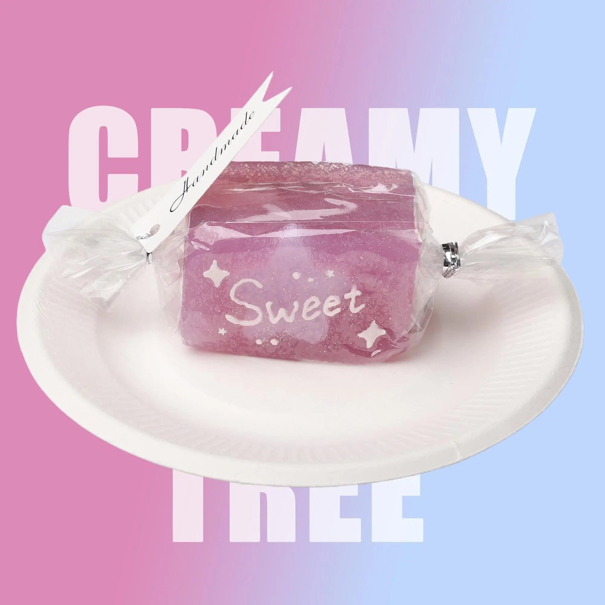 CREAMY TREE Hand-Painted Purple Candy Squishy Toy
