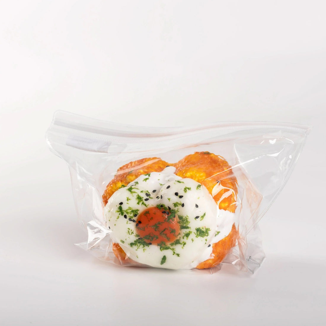 Creamy Tree Heart Egg Toast Squishy Toy