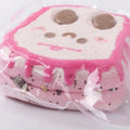 Close-up of Creamy Tree Pink JC Toast Squishy toy with Little Decoration