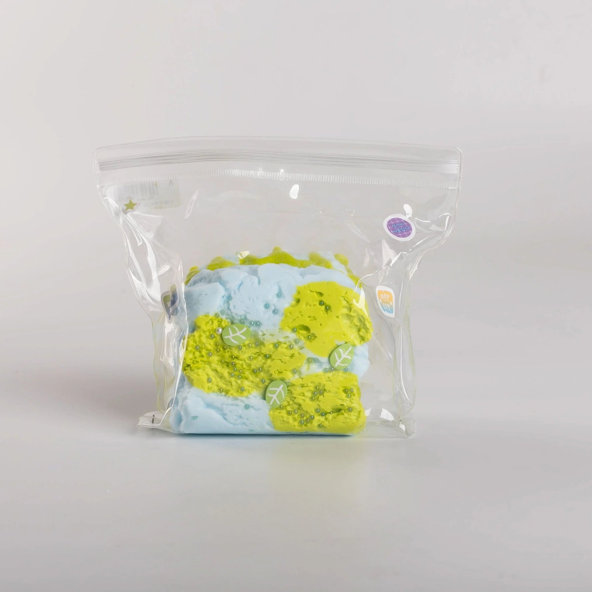 Creamy Tree green and blue mini toast squishy toy