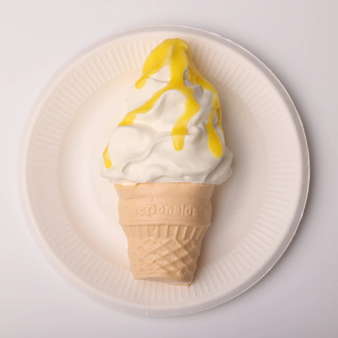CREAMY TREE Mango Sauce Ice Cream Cone Squishy Toy