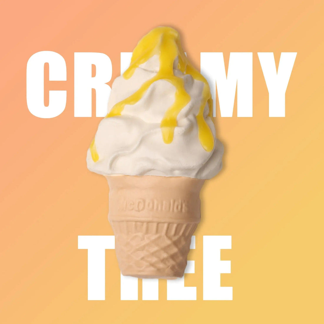 CREAMY TREE Mango Sauce Ice Cream Cone Squishy Toy