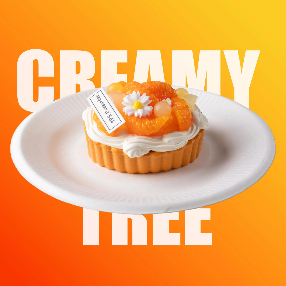 CREAMY TREE Orange Tart Squishy Toy