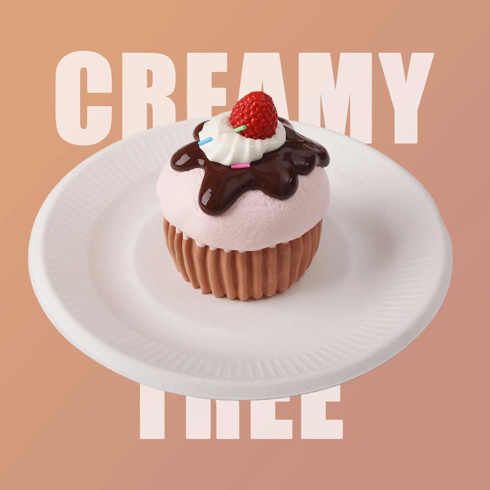 CREAMY TREE P-Brown Cupcake Squishy Toy