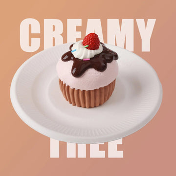 CREAMY TREE P-Brown Cupcake Squishy Toy