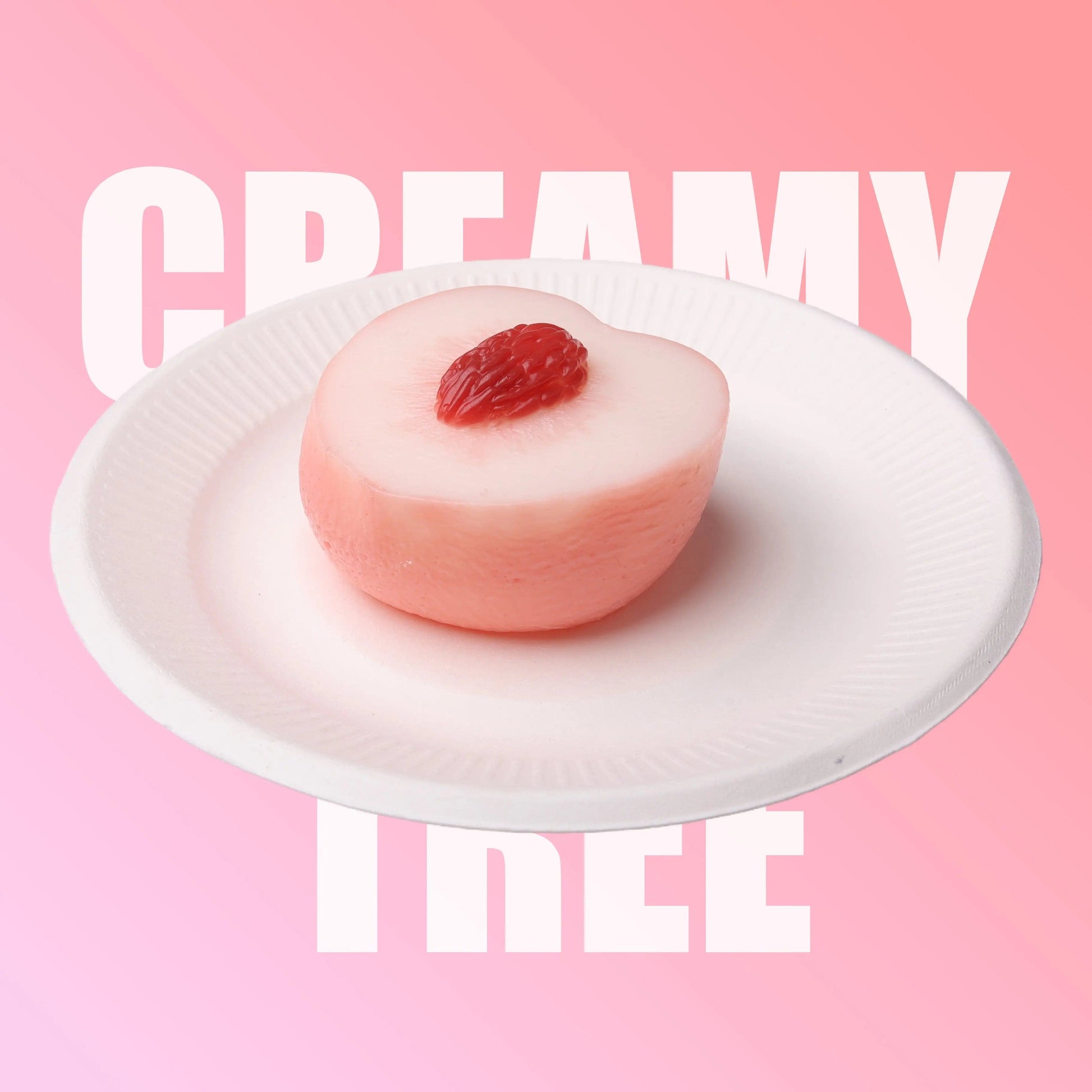 CREAMY TREE Peach Squishy Toy