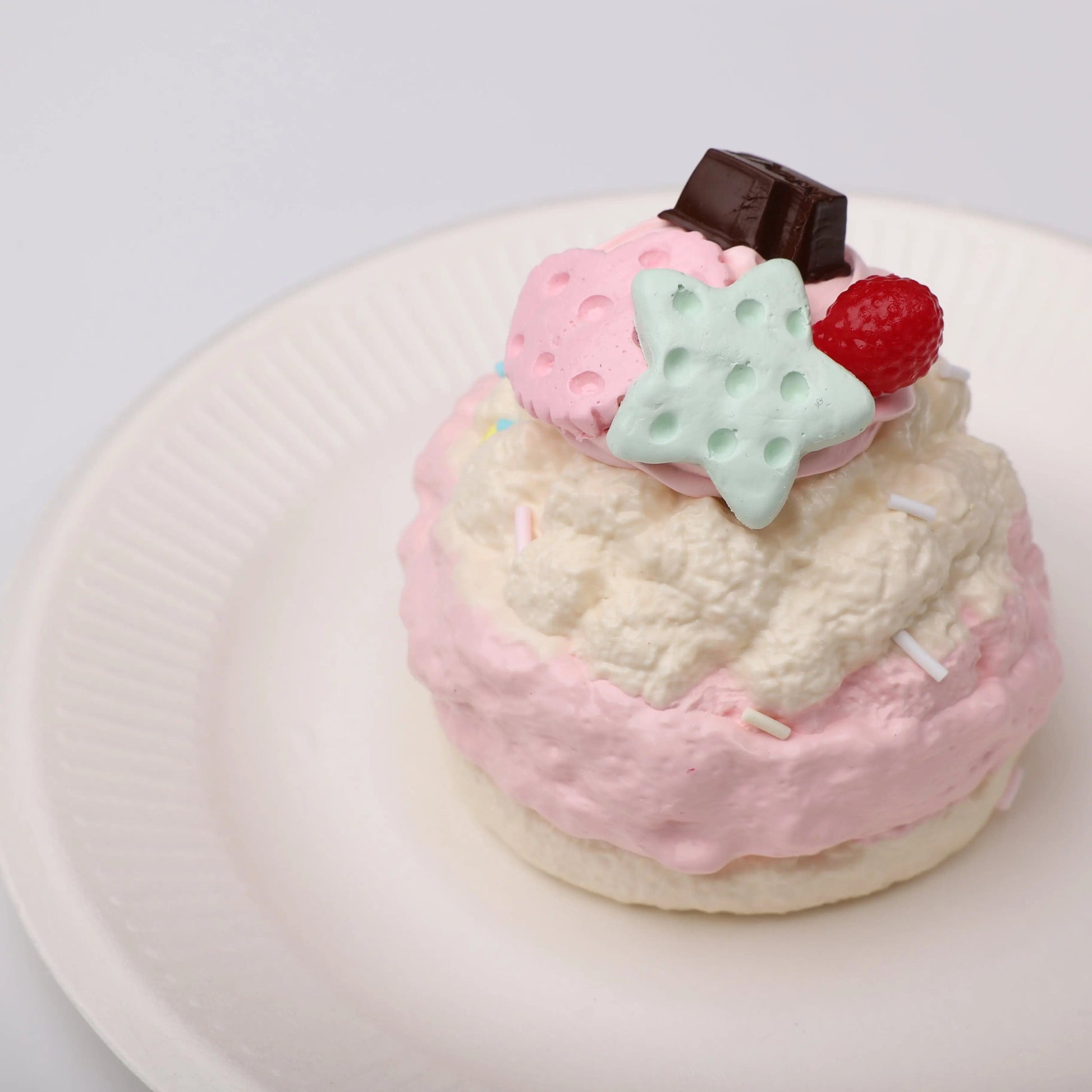 CREAMY TREE Pink Gemini Cream Puff Squishy Toy