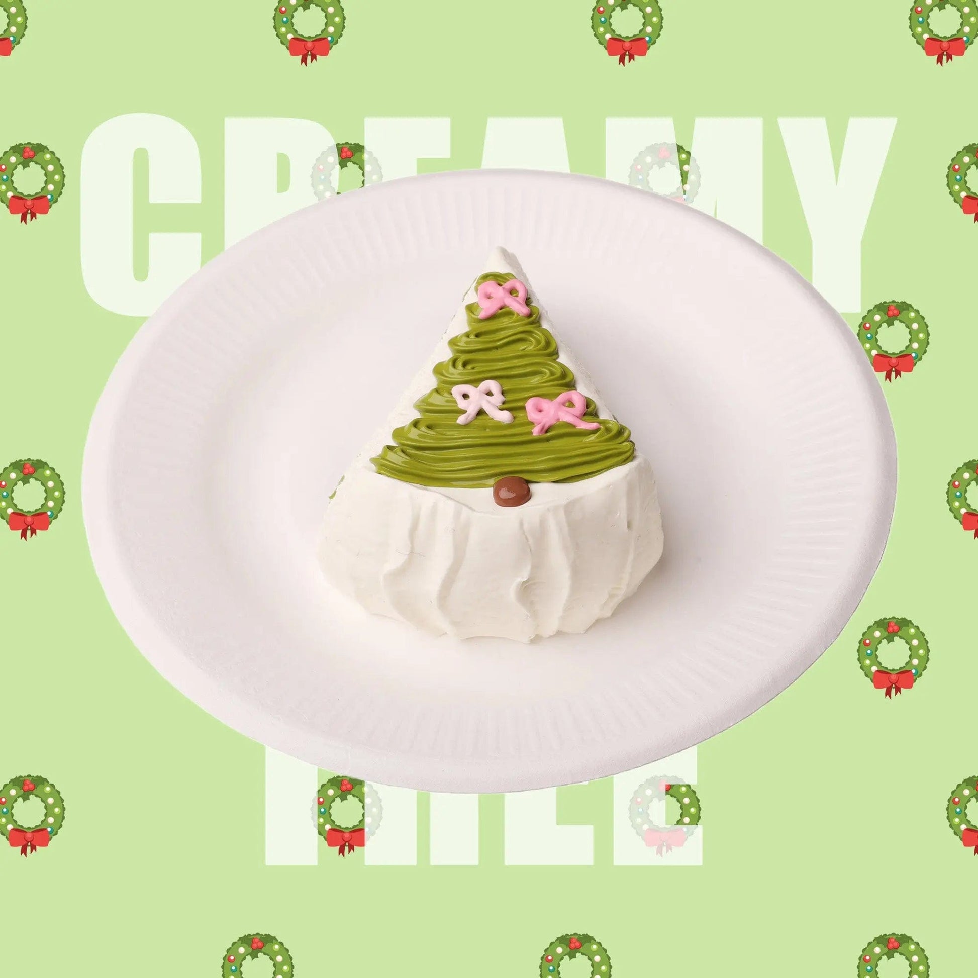 CREAMY TREE (Pre-order: Ships within 7 days) Christmas Tree Cake Slice Squishy Toy