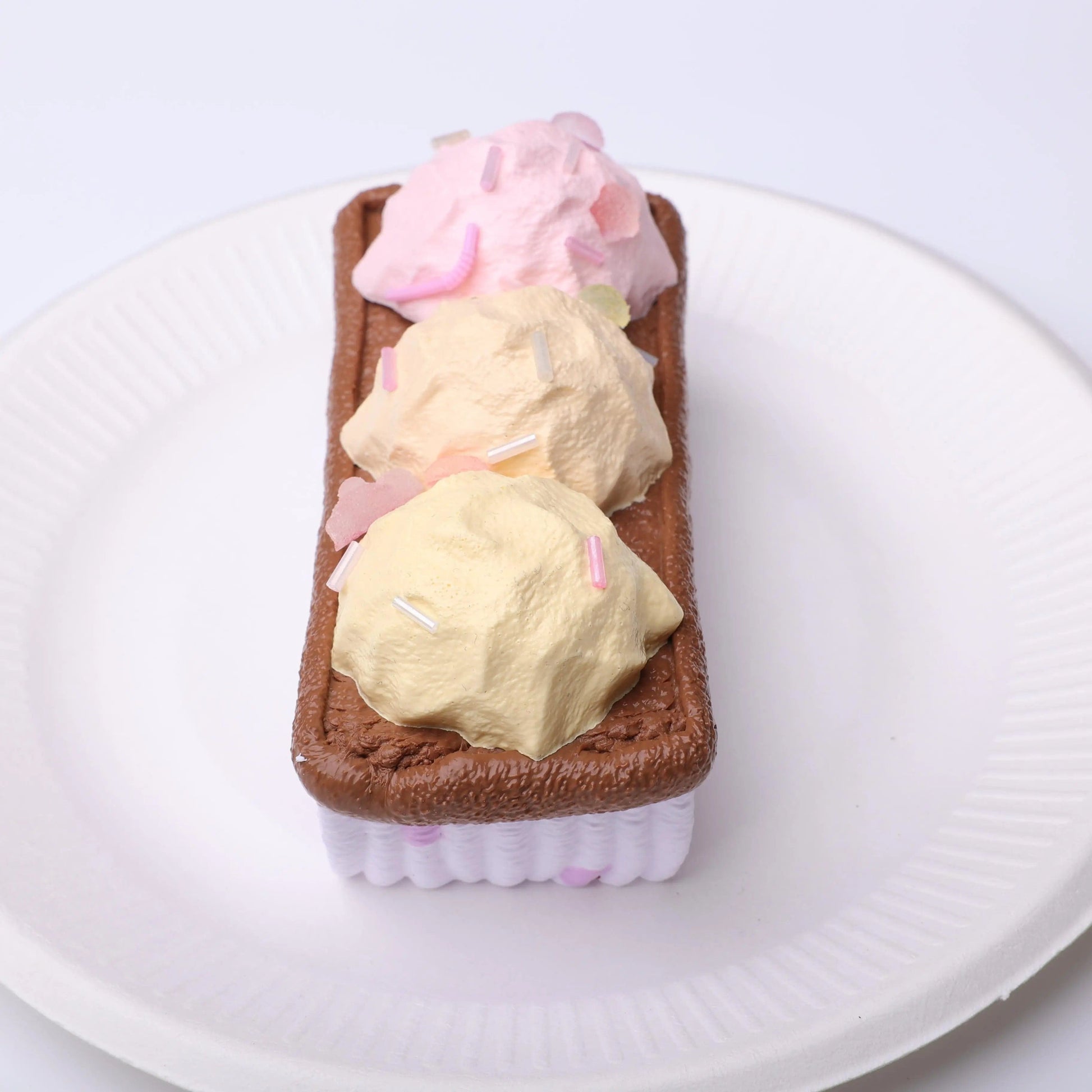 CREAMY TREE Purple Polka Dot Ice Cream Ball Squishy Toy