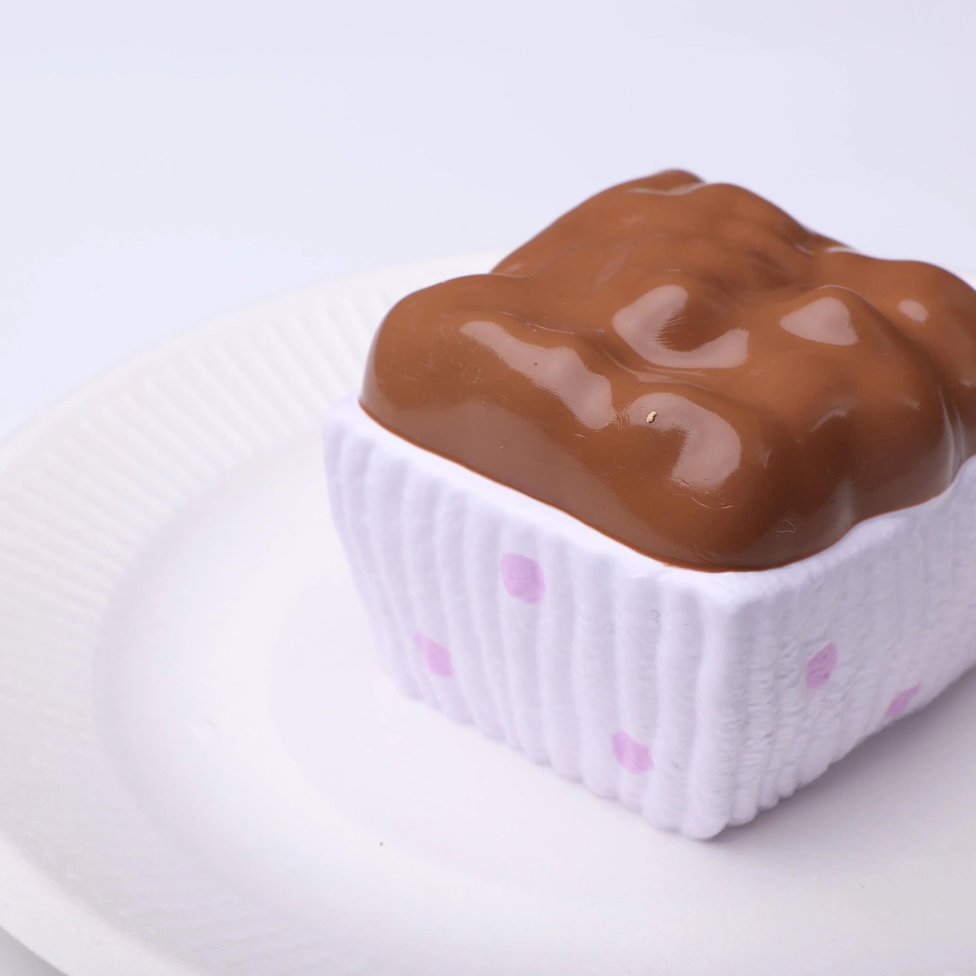 CREAMY TREE Purple Polka Dot Ice Cream Cupcake Squishy Toy