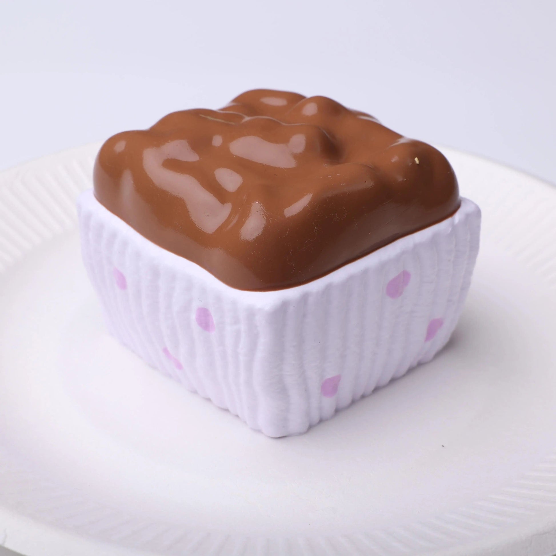CREAMY TREE Purple Polka Dot Ice Cream Cupcake Squishy Toy