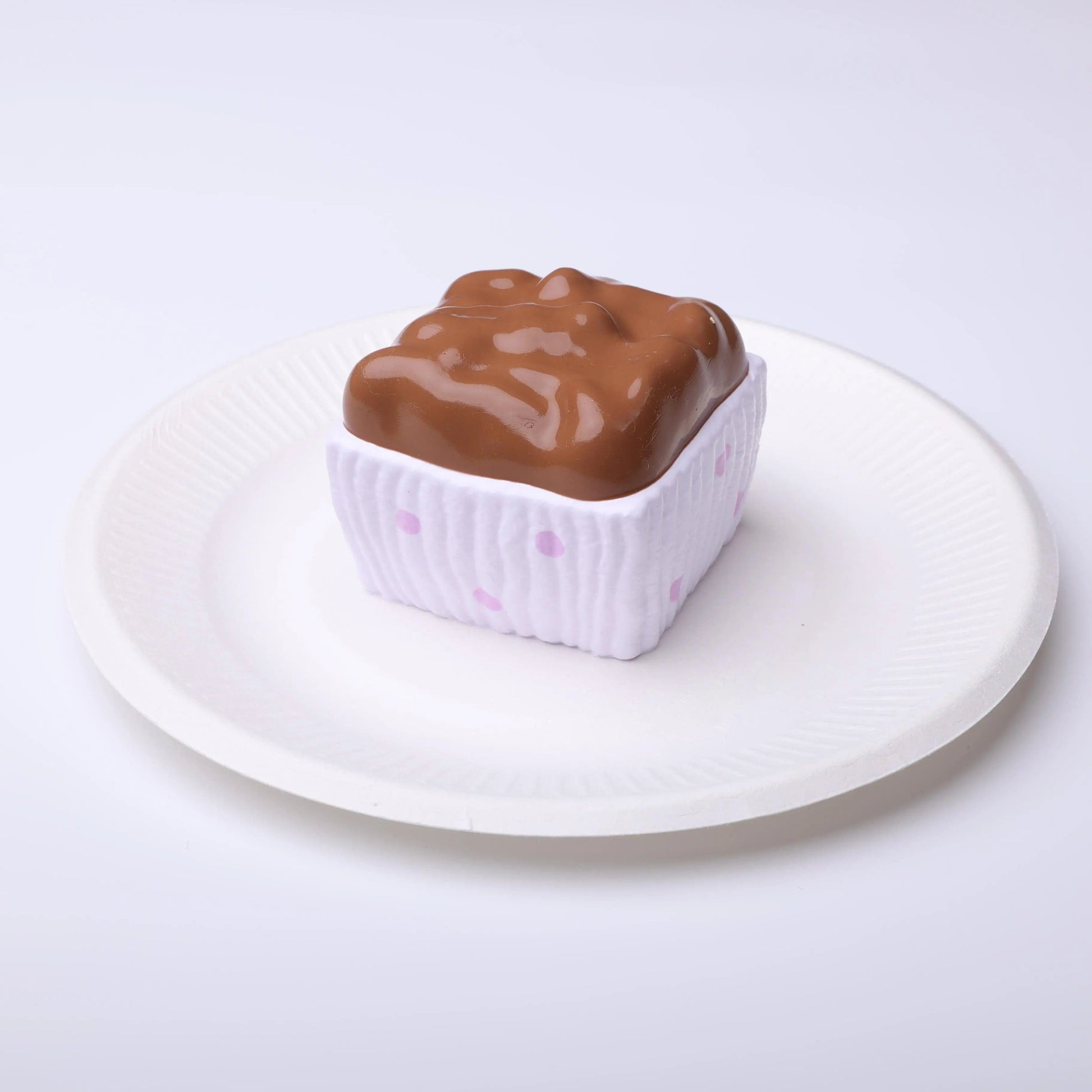 CREAMY TREE Purple Polka Dot Ice Cream Cupcake Squishy Toy