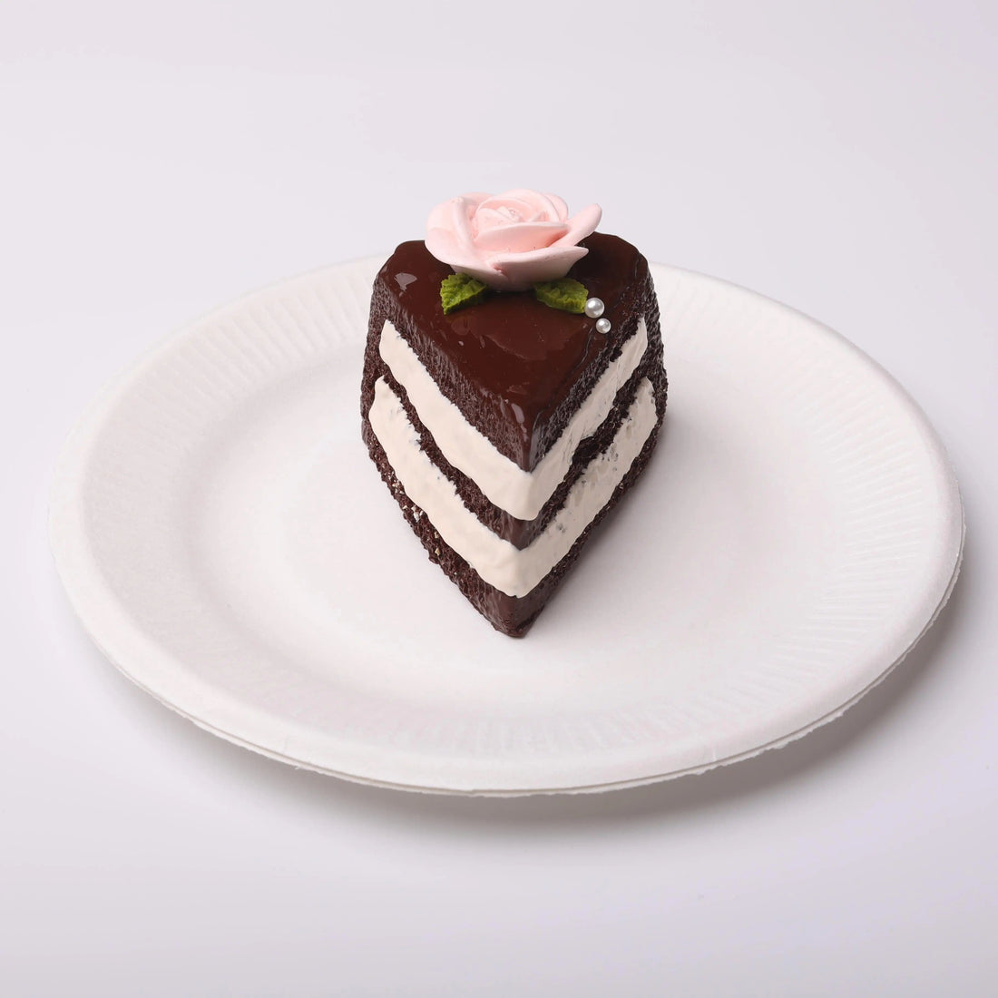 CREAMY TREE Rose Black Chocolate Cake Slice Squishy Toy