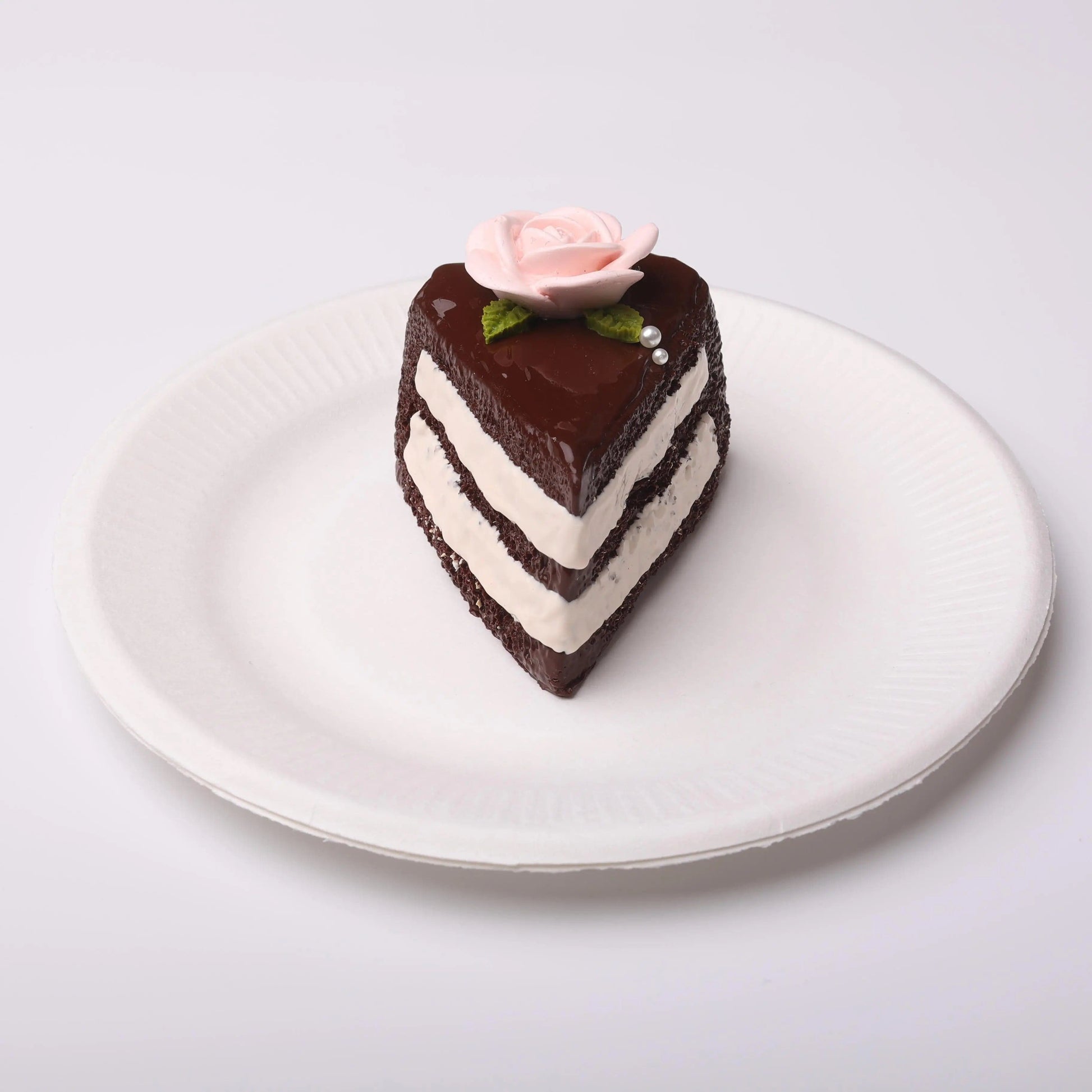 CREAMY TREE Rose Black Chocolate Cake Slice Squishy Toy