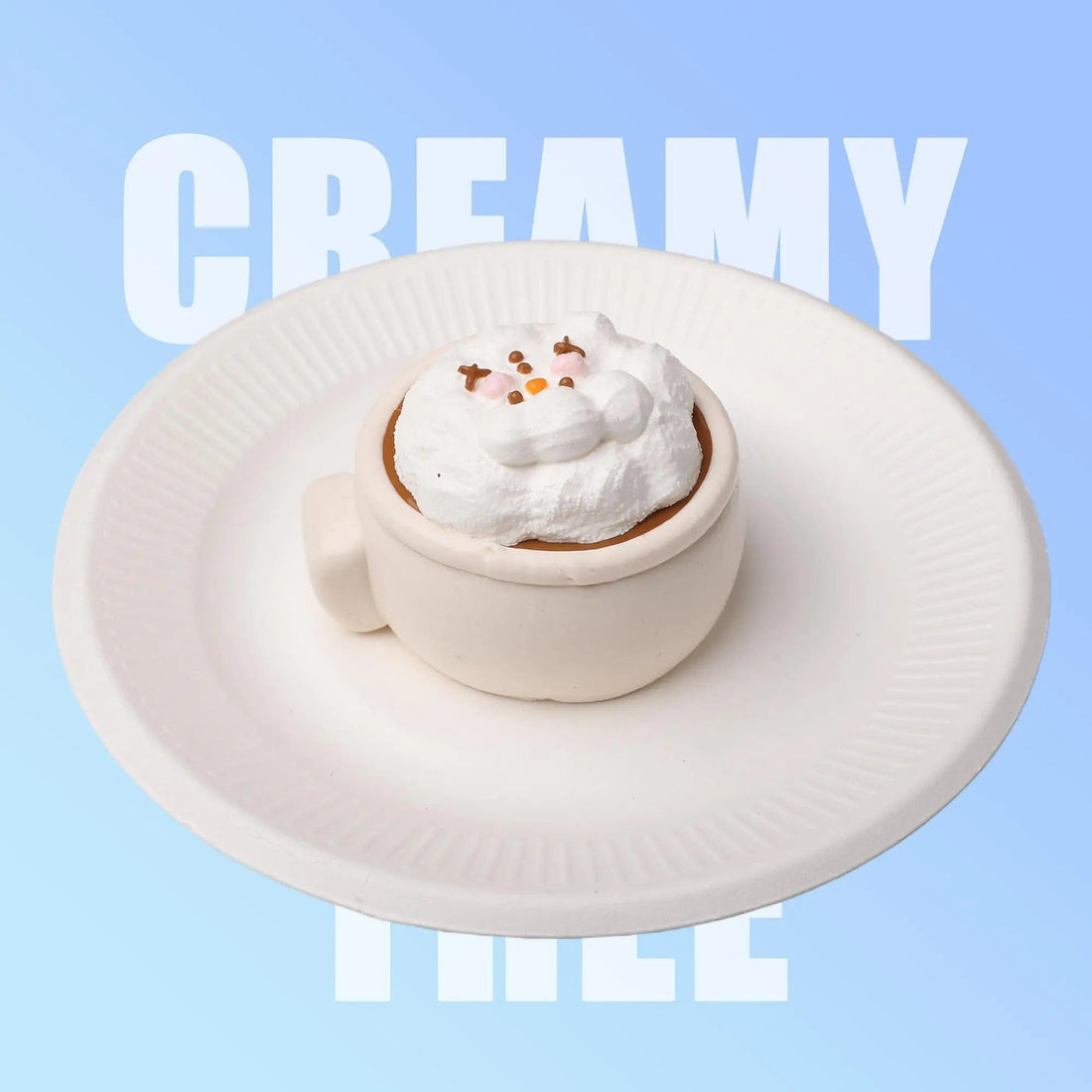 CREAMY TREE Snowman Coffee Mug Squishy Toy