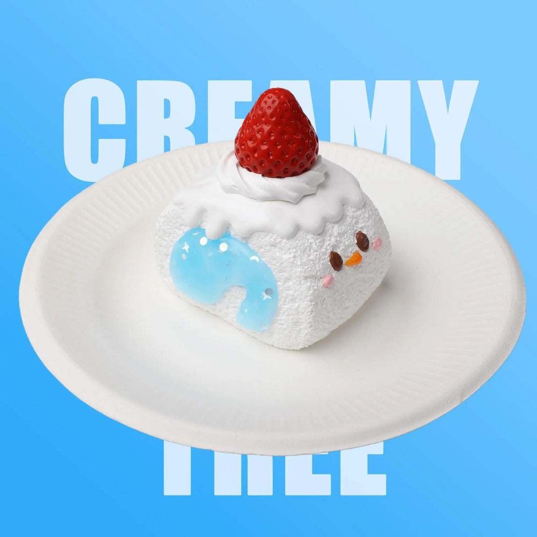 CREAMY TREE Snowman Swiss Roll Squishy Toy