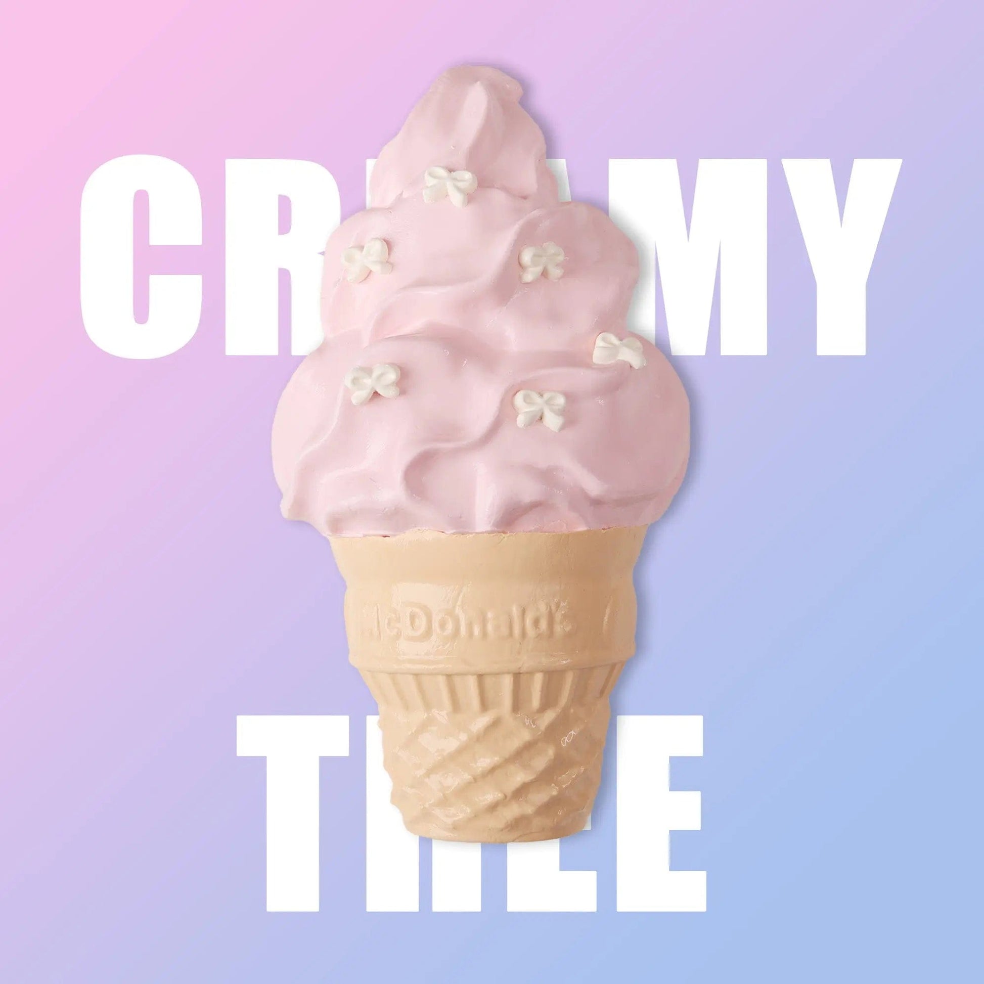 CREAMY TREE Strawberry Ice Cream Cone Squishy Toy