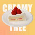 CREAMY TREE Strawberry Slice Cake Squishy Toy
