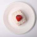 CREAMY TREE Strawberry Swiss Roll Squishy Toy