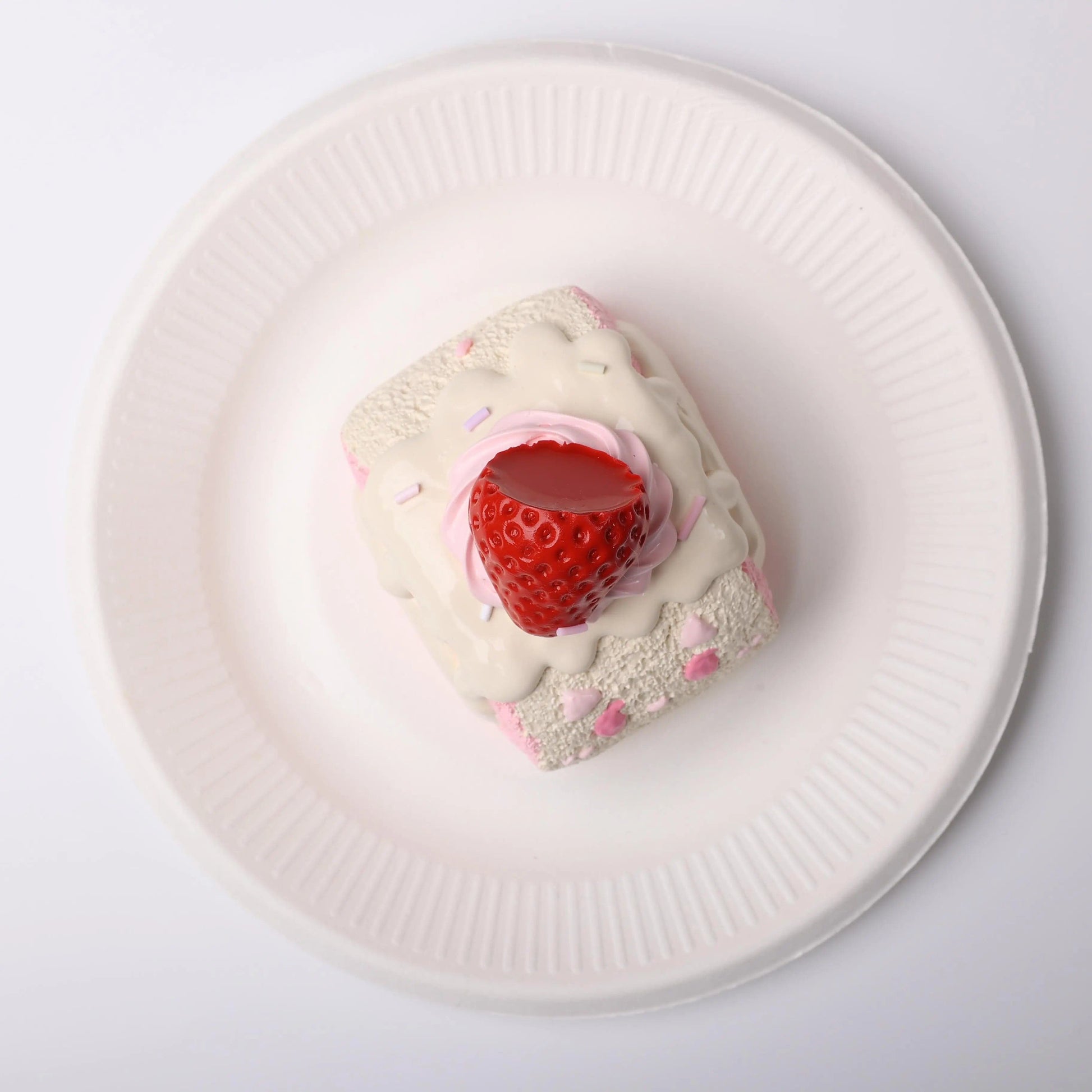CREAMY TREE Strawberry Swiss Roll Squishy Toy