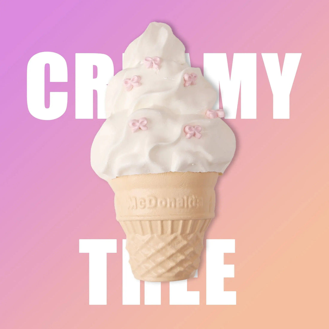 CREAMY TREE Vanilla Ice Cream Cone Squishy Toy