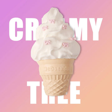 CREAMY TREE Vanilla Ice Cream Cone Squishy Toy