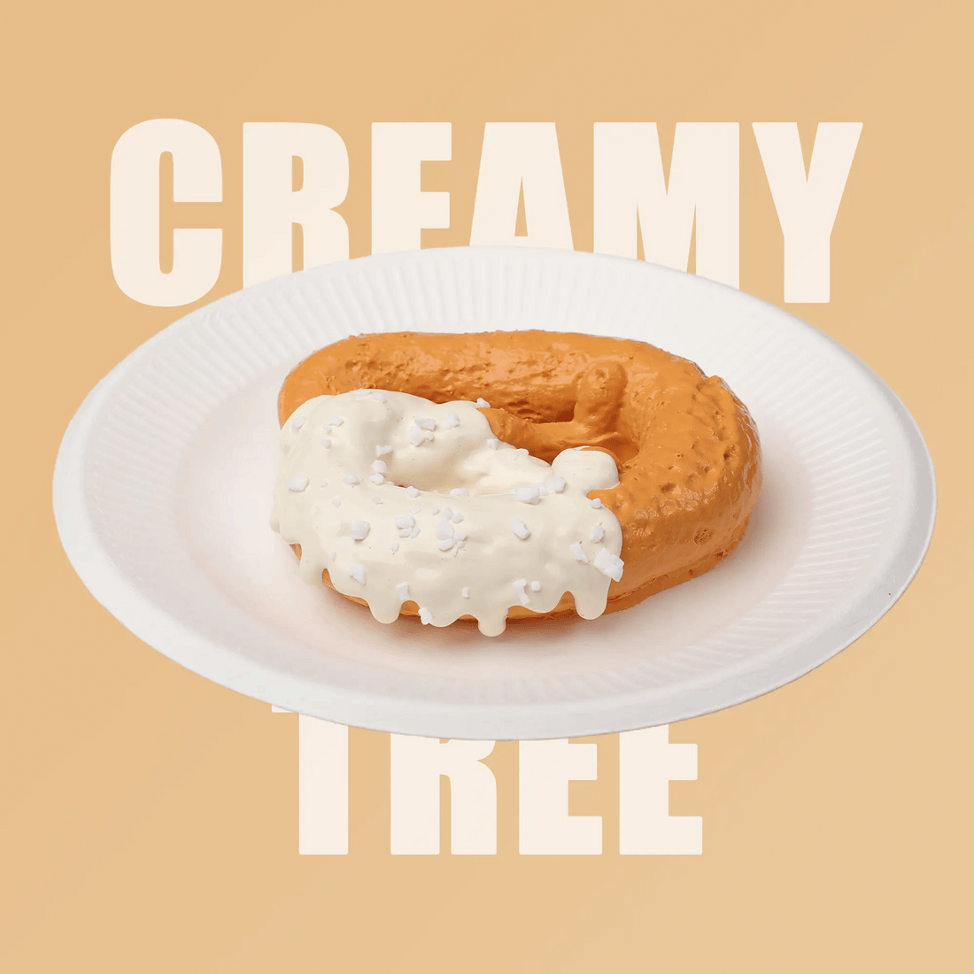 CREAMY TREE White Chocolate Pretzel Bun Squishy Toy