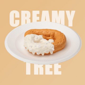 CREAMY TREE White Chocolate Pretzel Bun Squishy Toy