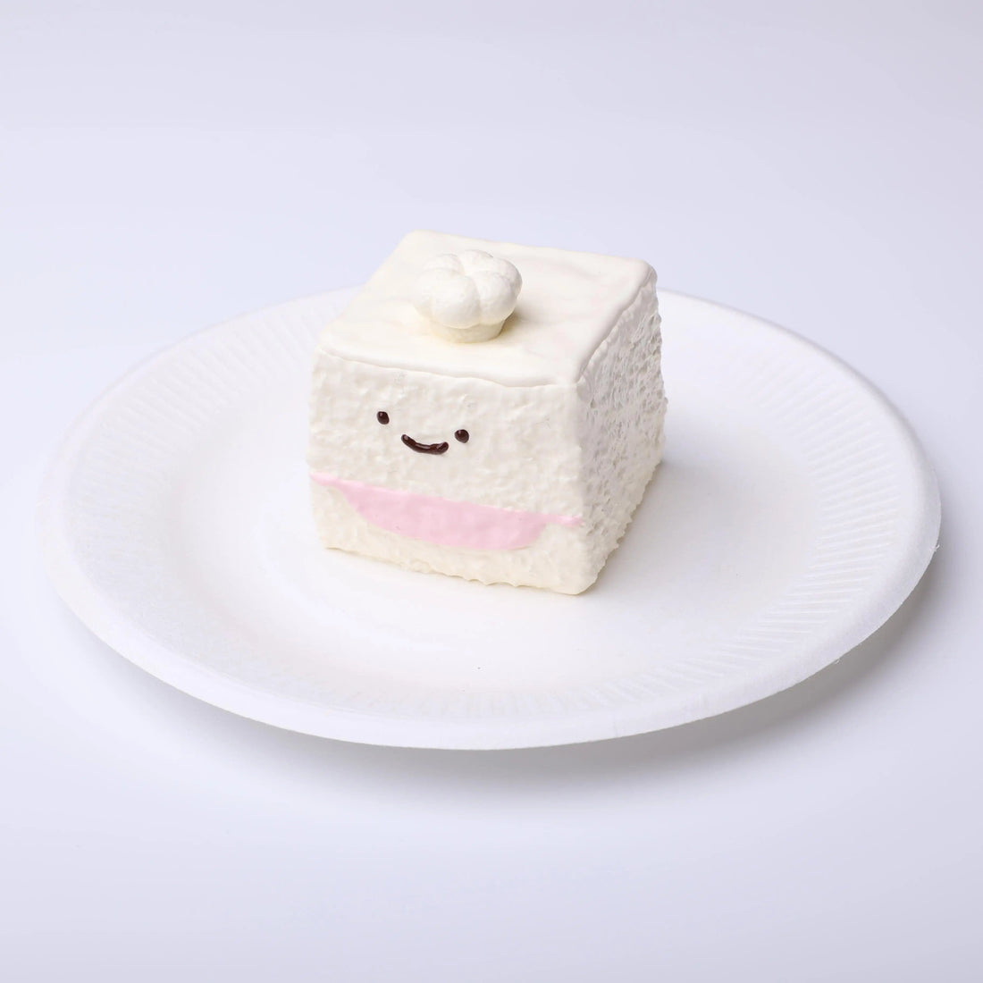 CREAMY TREE White Cube Sugar Chef Squishy Toy