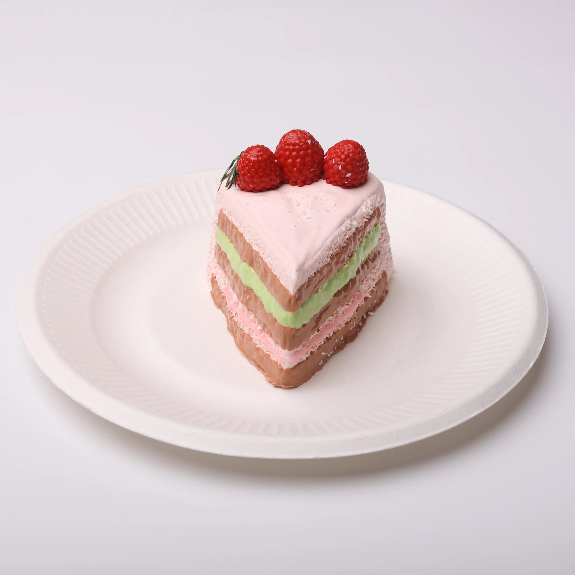 Raspberry Cake Slice Squishy Toy CREAMY TREE